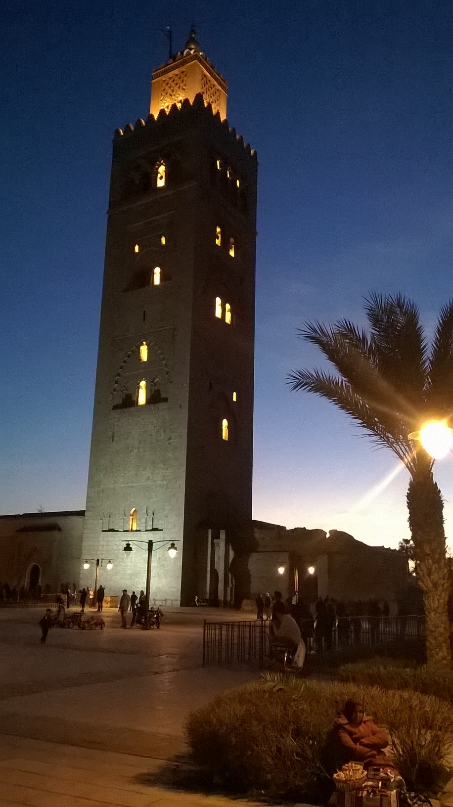 La Koutoubia de Marrakech à la tombée de la nuit